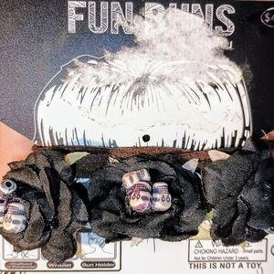 Fun Bun Hair Wrap Cord Skulls Halloween O/S Hair Accessory